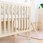 Lit bébé KIPPY 60 x 120 naturel et blanc