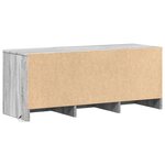 vidaXL Meuble TV avec LED sonoma gris 97x34x40 cm bois d'ingénierie