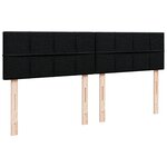 vidaXL Sommier à lattes de lit avec matelas Noir 200x200 cm Tissu