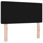 vidaXL Tête de lit LED avec boutons en cristal noire 100 cm en velours
