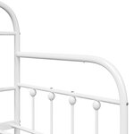 Lit banquette vidaXL Blanc 80x200 cm en Acier