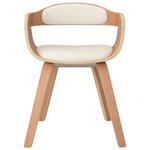 vidaXL Chaises à manger lot de 2 crème similicuir et bois courbé