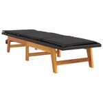 vidaXL Chaises longues et coussins lot de 2 Résine tressée et acacia