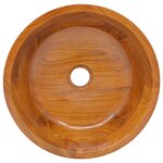 vidaXL Lavabo Bois de teck massif Φ40x10 cm
