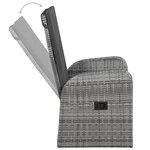 vidaXL Ensemble de salle à manger de jardin avec coussins 9 Pièces Gris