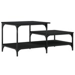 vidaXL Table basse noir 100x50 5x45 cm bois d'ingénierie