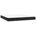 vidaXL Sommier à lattes de lit avec matelas LED Noir 180x200cm Velours