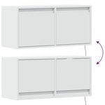 vidaXL Meuble TV mural avec lumières LED blanc 80x31x35 cm