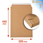 Lot de 50 enveloppes carton b-box 7 marron format 320x455 mm