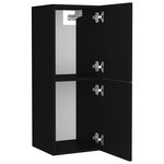vidaXL Ensemble de meubles de salle de bain Noir Aggloméré