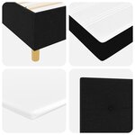 Lit Box Spring vidaXL avec Matelas Noir 100x200 cm en Tissu