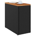 vidaXL Table d'appoint de jardin dessus en bois noir 58x27 5x55 cm