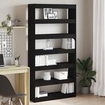 vidaXL Bibliothèque Chêne noir Bois d'ingénierie 100 x 30 x 198 cm