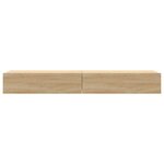vidaXL Meubles TV avec éclairage LED 2 Pièces chêne sonoma 60x35x15 5 cm