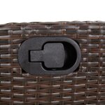 vidaXL Chaises inclinables de jardin lot de 2 et coussins marron rotin