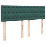 vidaXL Sommier à lattes de lit et matelas Vert foncé 140x200cm Velours