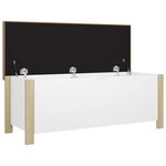 vidaXL Boîte de rangement et coussin Blanc/chêne 105x40x45cm Aggloméré