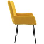 vidaXL Chaises à manger lot de 2 Jaune Velours