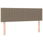 vidaXL Tête de lit à LED Taupe 144x5x78/88 cm Tissu