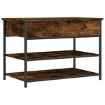 vidaXL Banc à chaussures chêne fumé 70x42 5x50 cm bois d'ingénierie