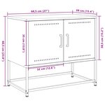 vidaXL Meuble TV vert olive 68 5x39x60 5 cm acier