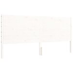 vidaXL Cadre de lit avec tête de lit blanc 200x200 cm bois massif