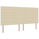 Lit à ressort vidaXL avec matelas et banc crème 200x200 cm en tissu