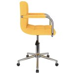 Chaise fauteuil siège pivotante de bureau informatique étude Jaune moutarde tissu jaune 02_0024137