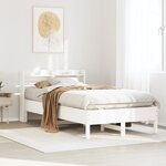 vidaXL Cadre de lit sans matelas blanc 120x200 cm bois de pin massif
