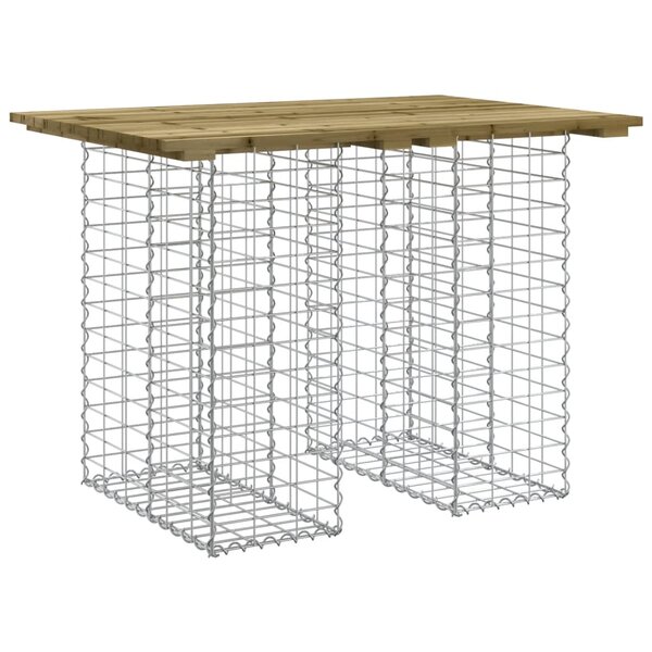 vidaXL Banc de jardin design gabion 100x70x72 cm bois de pin imprégné