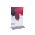 Porte-visuel Vertical Pied Aluminium A5 - Cristal - X 5 - Exacompta