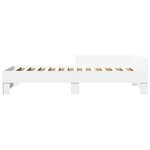 vidaXL Cadre de lit blanc 100x200 cm bois d'ingénierie
