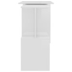 Bureau table poste de travail meuble d'ordinateur informatique étude d'angle brillant 200 x 50 x 76 cm bois d’ingénierie blanc 02_0023669