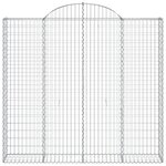 vidaXL Paniers à gabions arqués 18 Pièces 200x50x180/200 cm Fer galvanisé