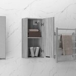 vidaXL Armoire de salle de bain murale Sonoma gris 32x20x67 cm