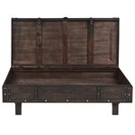 vidaXL Table basse Bois massif style vintage 120x55x35 cm