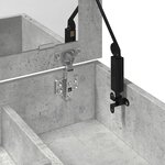 vidaXL Coiffeuse avec miroir gris béton 73x46 5x120 cm
