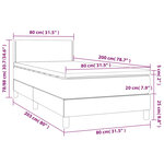 vidaXL Sommier à lattes de lit avec matelas Cappuccino 80x200 cm