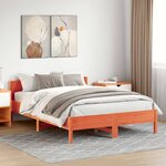 vidaXL Cadre de lit sans matelas cire marron 160x200cm bois pin massif