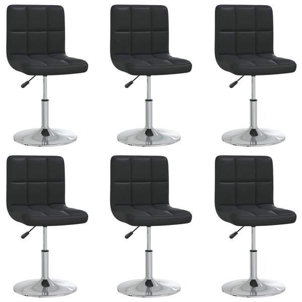 vidaXL Chaises à manger lot de 6 noir similicuir