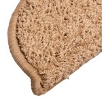 vidaXL Tapis d'escalier 15 Pièces beige 56x17x3 cm