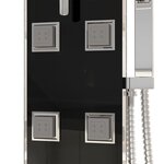 vidaXL Panneau de douche Verre 18x45 5x130 cm Noir