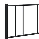 vidaXL Cadre de lit métal avec tête de lit/pied de lit noir 135x190 cm