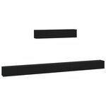 vidaXL Ensemble de meubles TV 6 Pièces Noir Bois d'ingénierie
