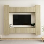 vidaXL Ensemble de meubles TV 8 Pièces Chêne sonoma Bois d'ingénierie