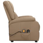 vidaXL Fauteuil de massage Cappuccino Similicuir