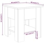 vidaXL Table basse Sonoma gris 40x40x42 cm Bois d'ingénierie