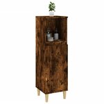 vidaXL Armoire de bain chêne fumé 30x30x100 cm bois d'ingénierie