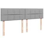 vidaXL Sommier à lattes de lit avec matelas Gris clair 180x200cm Tissu