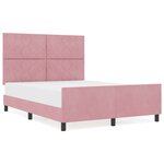vidaXL Cadre de Lit Rose 160x200 cm Velours